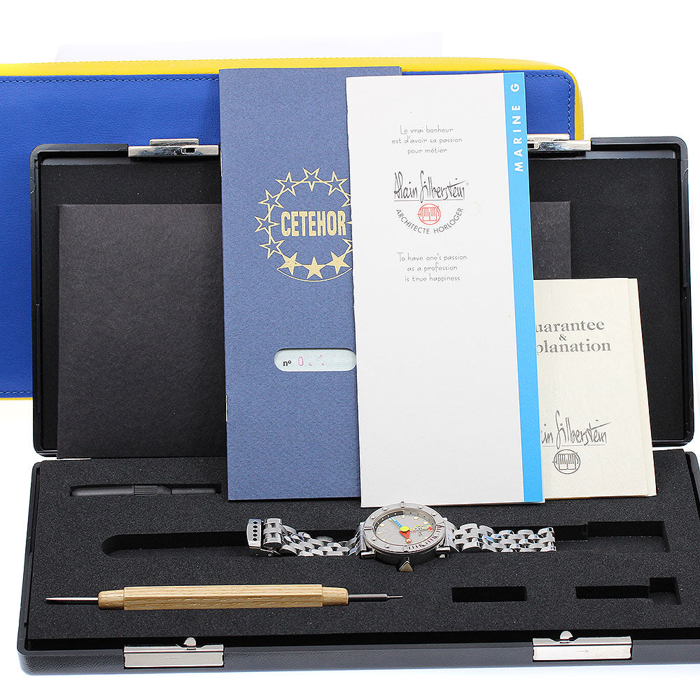 Alain Silberstein Marine G Limited to 500 GMT Silver Dial Automatic Boy's_895372