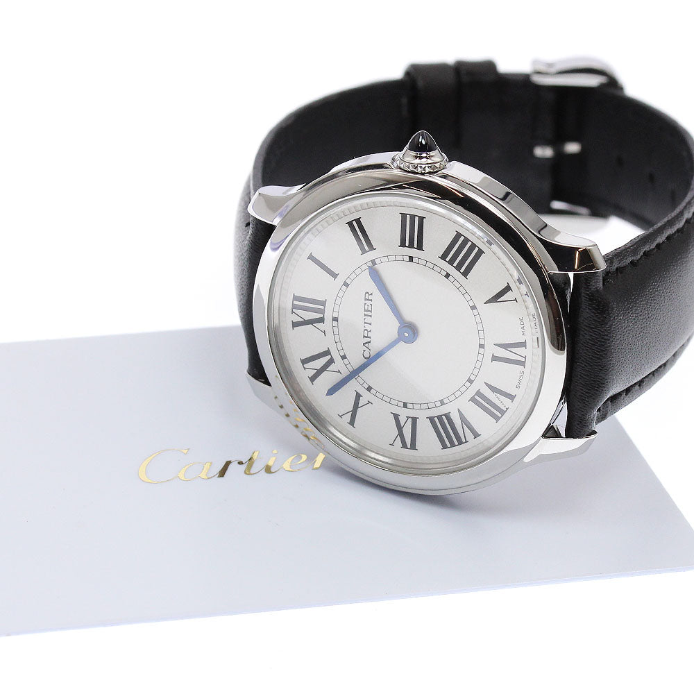 CARTIER Rondemast de Cartier 36MM WSRN0031 Silver Dial Quartz Boy's Watch_895393