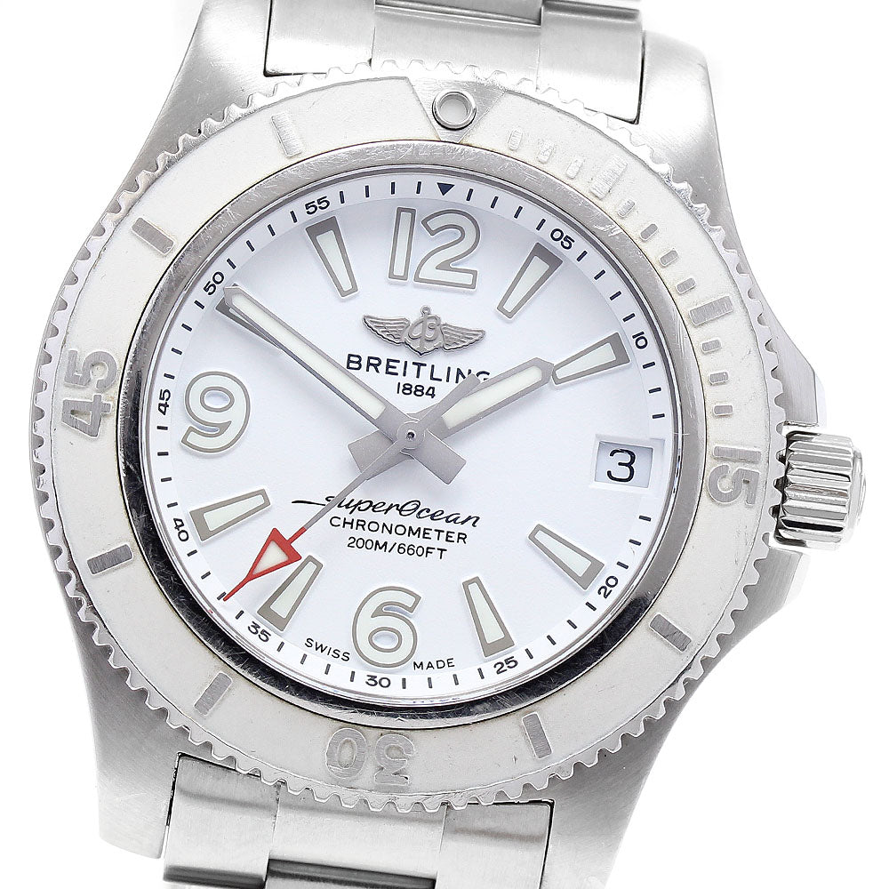 BREITLING Super Ocean 2 36 A17316 Date white Dial Automatic Boy's Watch_895399