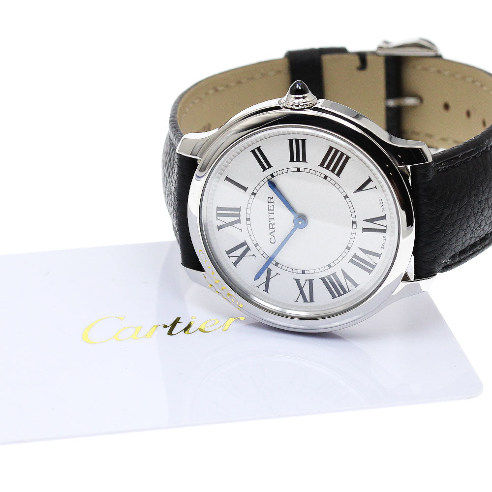 CARTIER Rondemast de Cartier 36MM WSRN0031 Silver Dial Quartz Boy's Watch_895400
