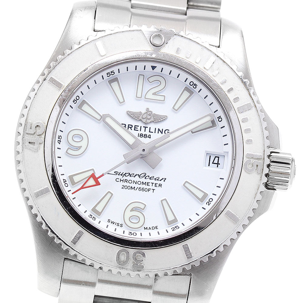 BREITLING Superocean 36 A17316 Date white Dial Automatic Boy's Watch_895413