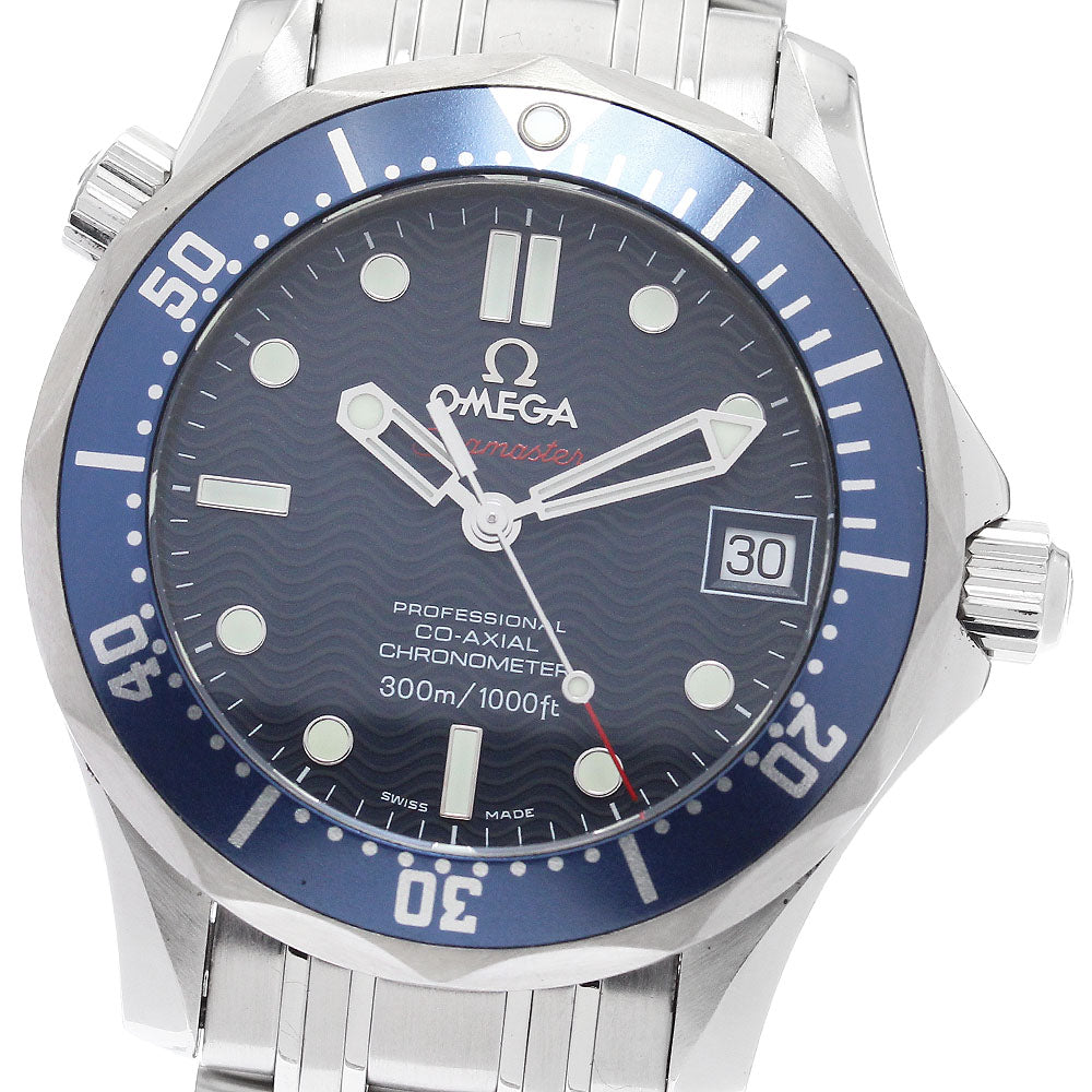 OMEGA Seamaster300 2222.80 Date Co-Axial Navy Dial Automatic Boy's Watch_895437