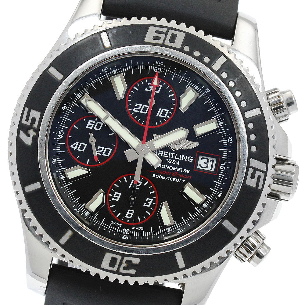BREITLING Super Ocean A13341 Chronograph Black Dial Automatic Men's Watch_895445