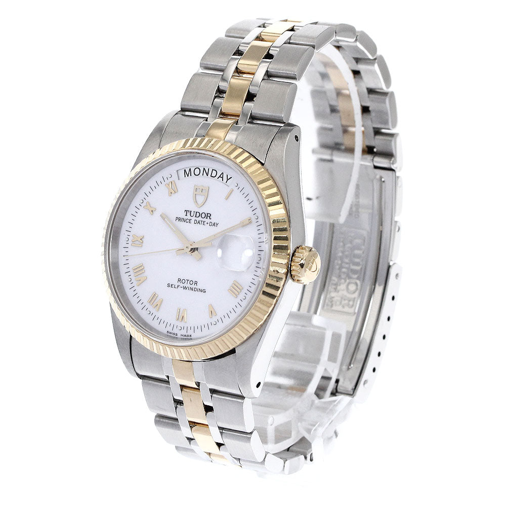TUDOR Prince Date Day 76213 YG2 tone white Dial Automatic Men's Watch_895474
