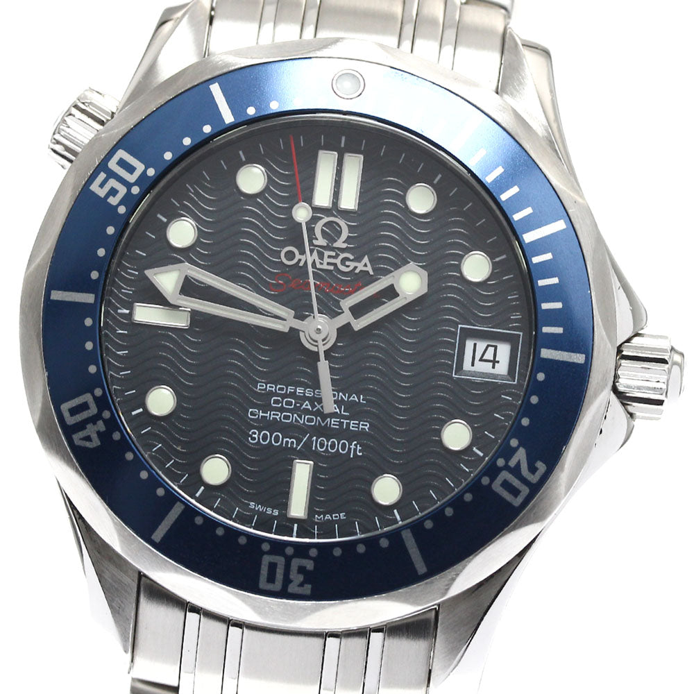 OMEGA Seamaster300 2222.80 Date Co-Axial Navy Dial Automatic Boy's Watch_895480