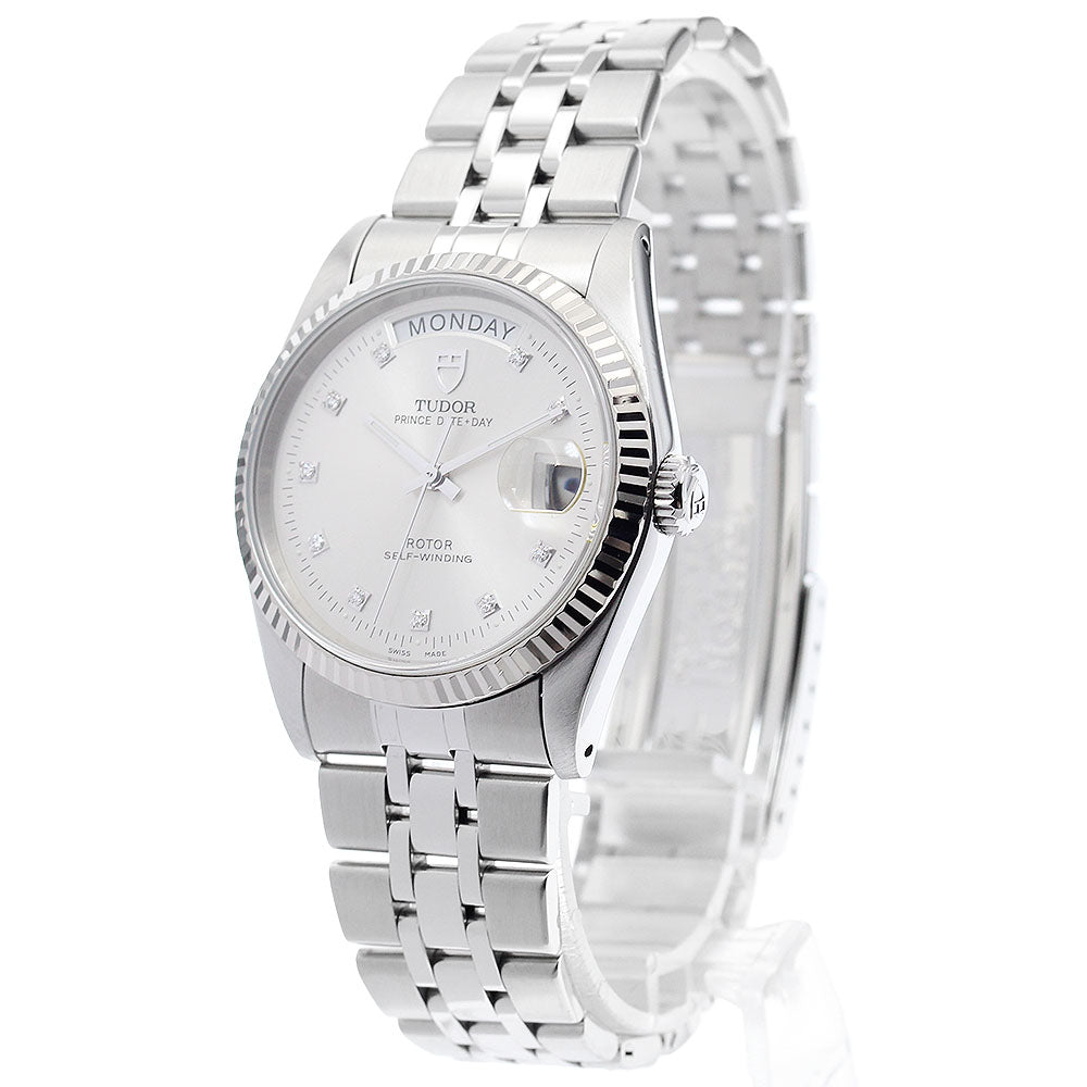 TUDOR Prince Date Day 76214 10P Diamond WG Bezel Automatic Men's Watch_895506