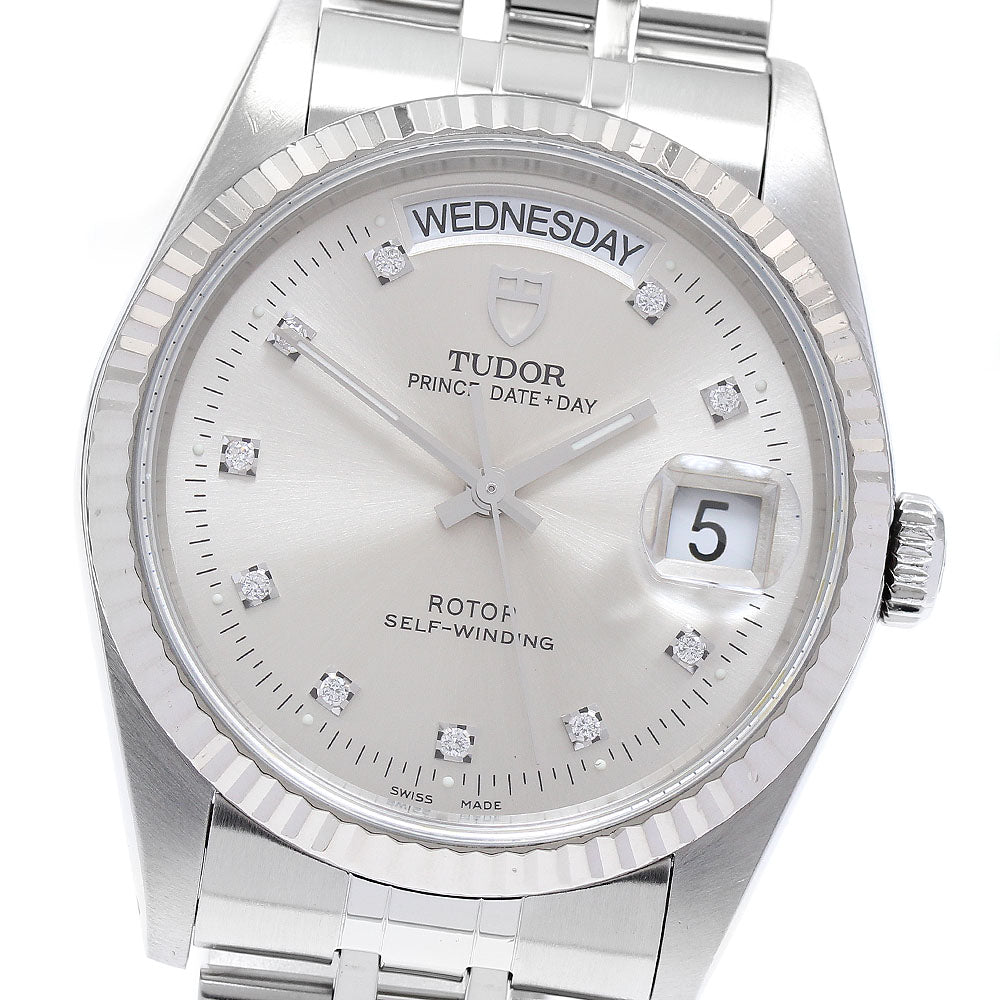 TUDOR Prince Date Day 76214 10P Diamond WG Bezel Automatic Men's Watch_895509