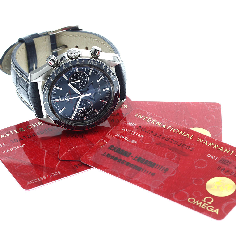 OMEGA Speedmaster 304.33.44.52.03.001 Moonphase Co-Axial Master Chronometer Navy Dial Automatic Men's Watch_895517