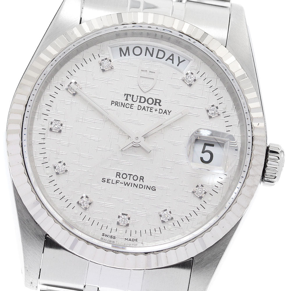 TUDOR Prince Date Day 76214 10P Diamond WG Bezel Automatic Men's Watch_895519