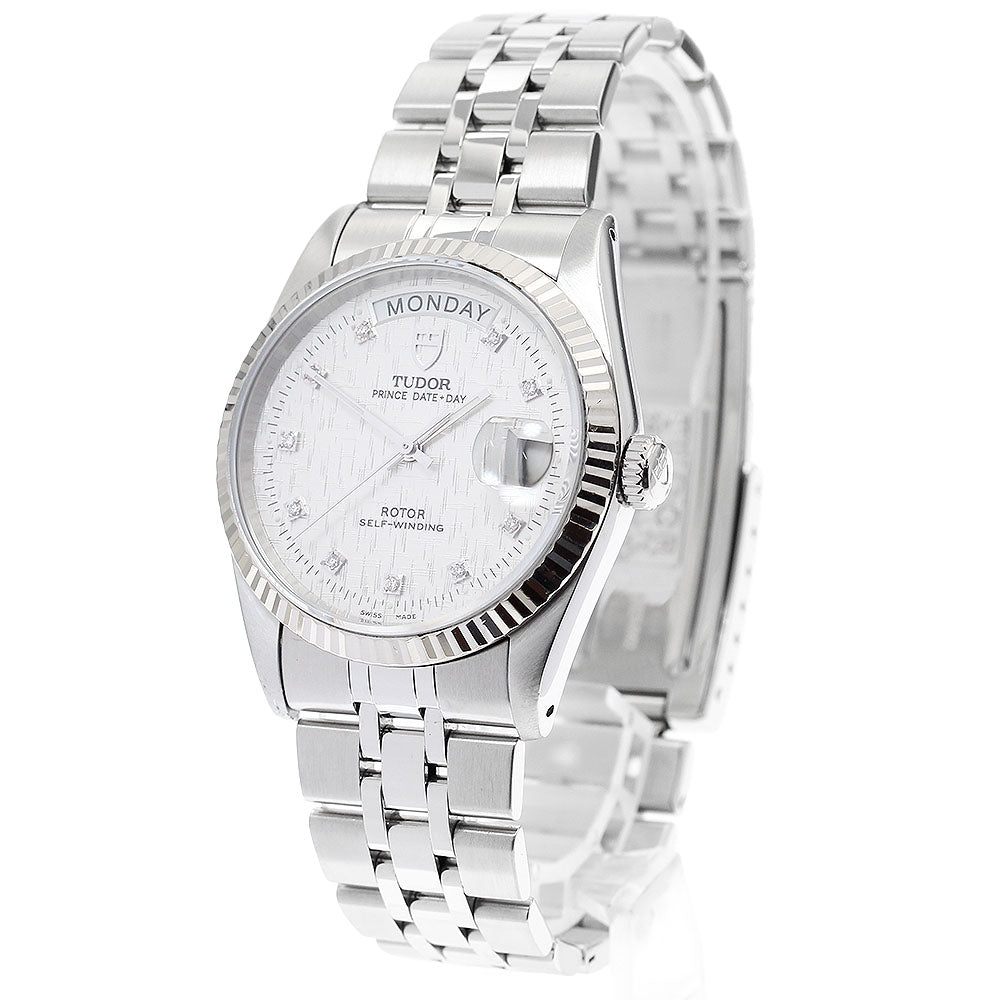 TUDOR Prince Date Day 76214 10P Diamond WG Bezel Automatic Men's Watch_895519