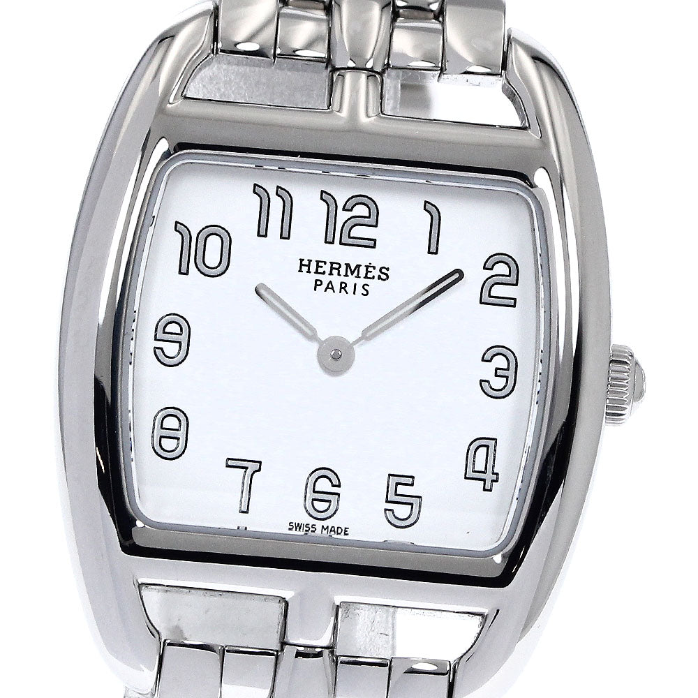 HERMES Cape Cod Tonneau CT1.210.130.VBA white Dial Quartz Ladies Watch_895530