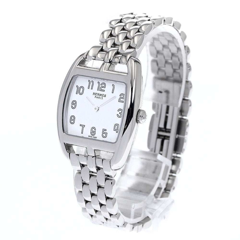 HERMES Cape Cod Tonneau CT1.210.130.VBA white Dial Quartz Ladies Watch_895530