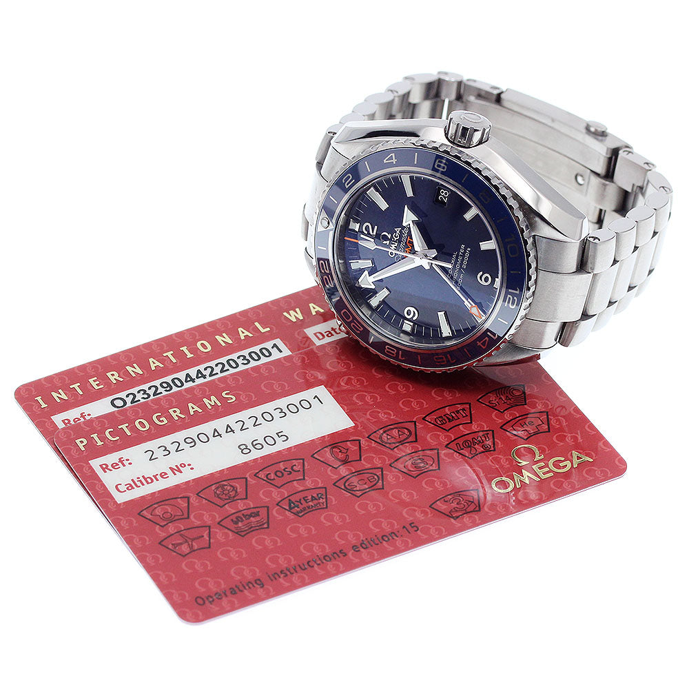 OMEGA Seamaster Planet Ocean 232.90.44.22.03.001 GMT Navy Dial AT Men's_895539