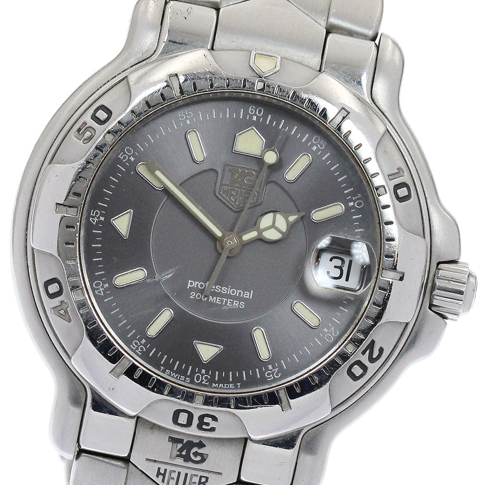 TAG HEUER 6000 series WH1112-K1 Date gray Dial Quartz Men's Watch_895622