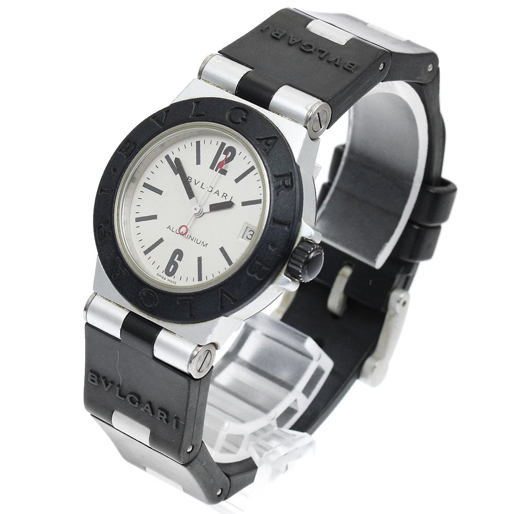 BVLGARI aluminum AL32TA Date Silver Dial Quartz Boy's Watch_895641