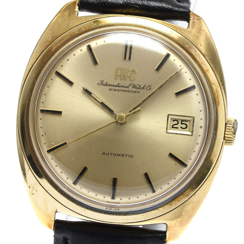 IWC SCHAFFHAUSEN K18YG Cal.8541B Date gold Dial Automatic Men's Watch_895650