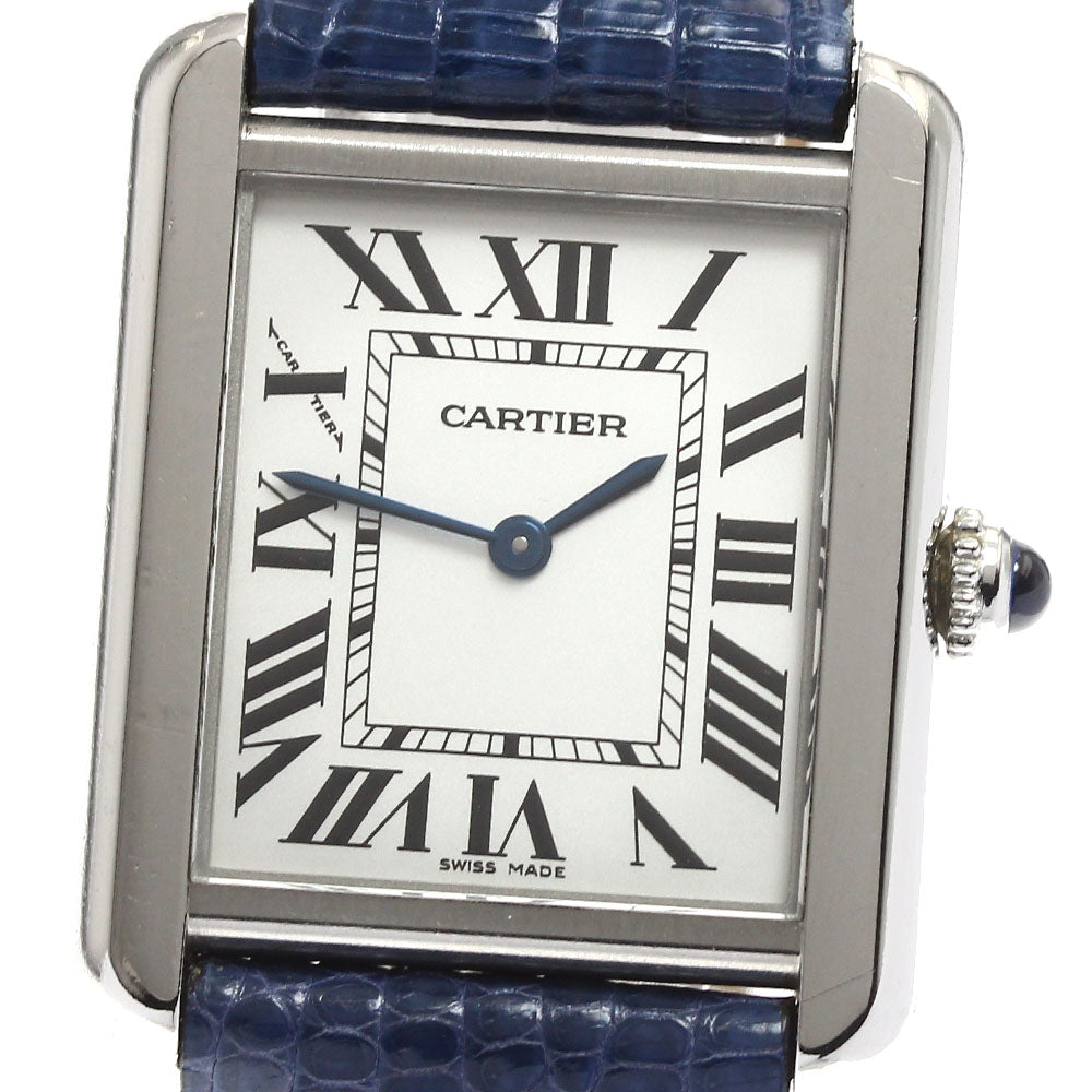 CARTIER Tank solo SM W1018255 Silver Dial Quartz Ladies Watch_895663