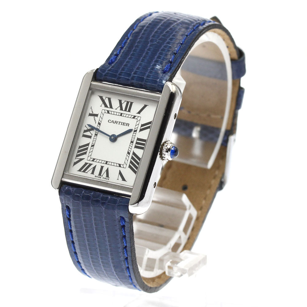 CARTIER Tank solo SM W1018255 Silver Dial Quartz Ladies Watch_895663
