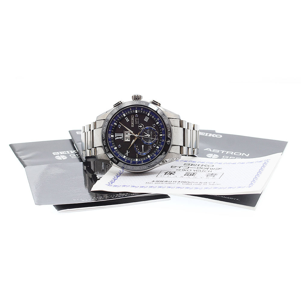SEIKO Astron SBXB145/8X42-0AA0 Navy Dial Solar Powered Radio Men's Watch_895983