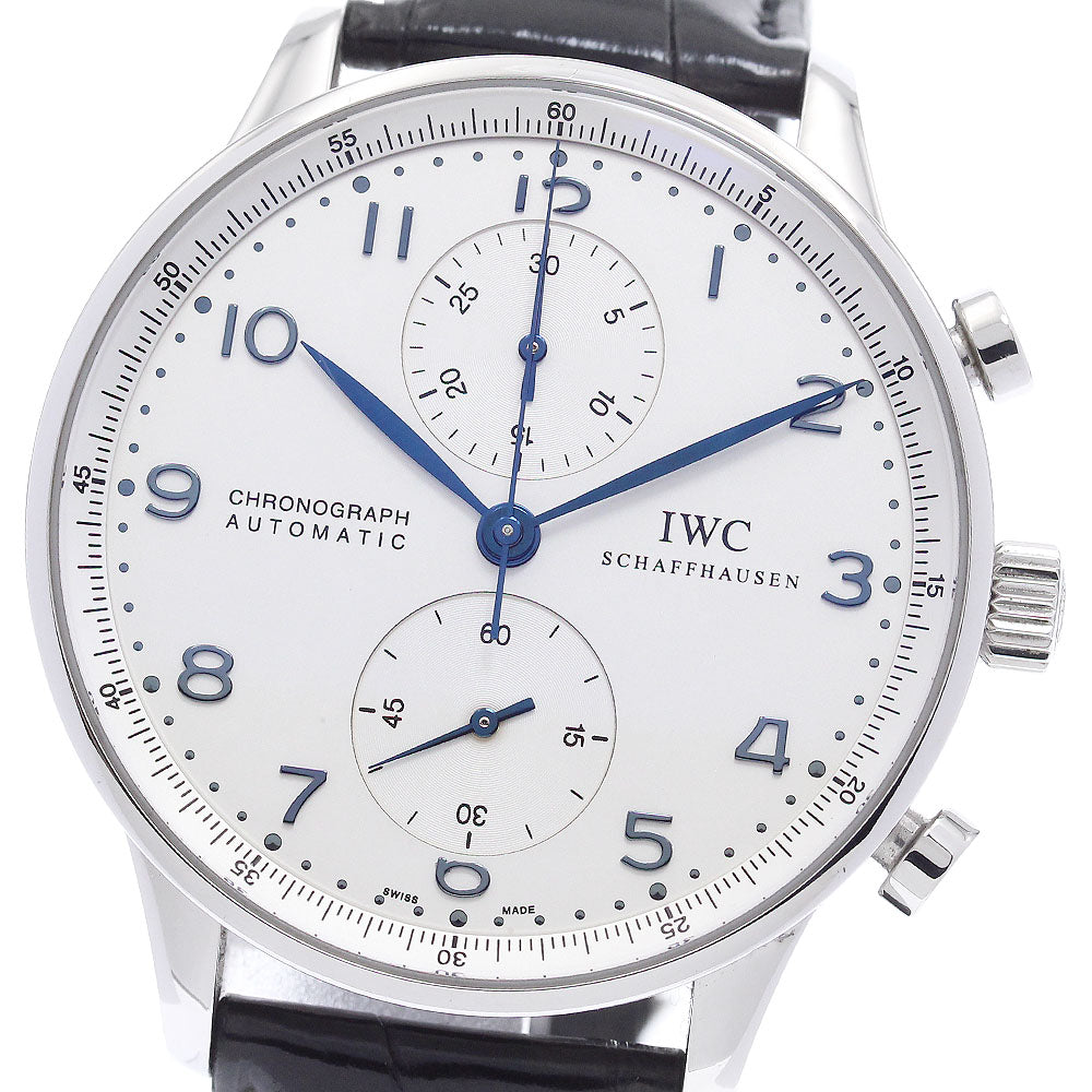 IWC SCHAFFHAUSEN Portugese IW371417 Chronograph Silver Dial Automatic Men's Watch_895986
