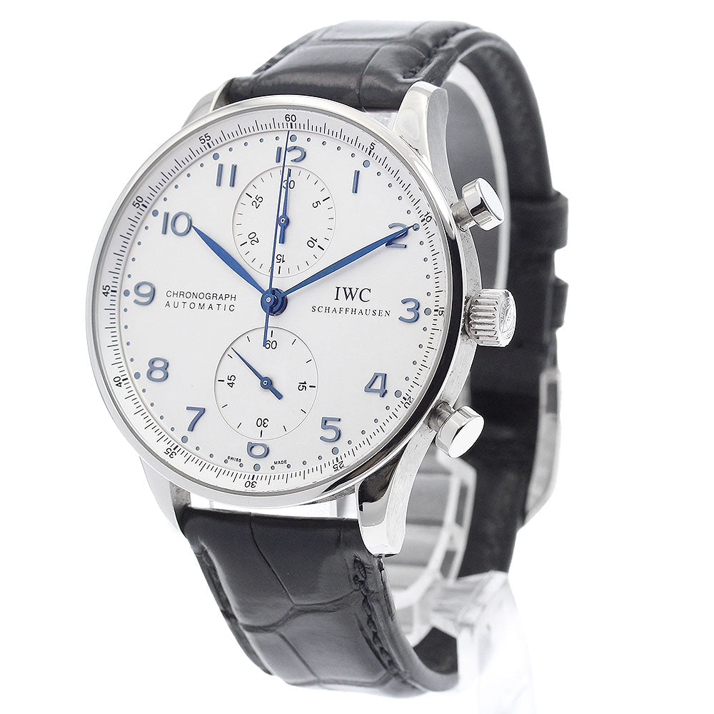 IWC SCHAFFHAUSEN Portugese IW371417 Chronograph Silver Dial Automatic Men's Watch_895986