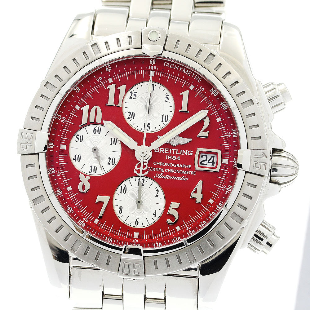 BREITLING Chronomat Evolution A13356 Chronograph Red Dial Automatic Men's_895991