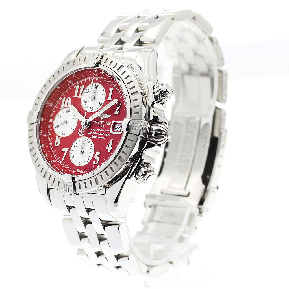 BREITLING Chronomat Evolution A13356 Chronograph Red Dial Automatic Men's_895991