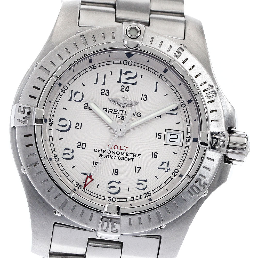 BREITLING Colt A74380 date beige Dial Quartz Men's Watch_895997