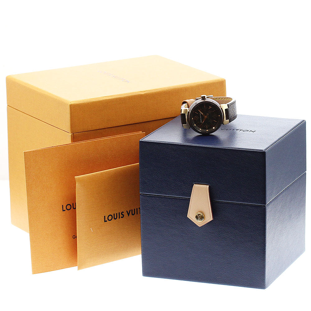 LOUIS VUITTON Tanbur slim QA137 Brown Dial Quartz Ladies Watch_896004
