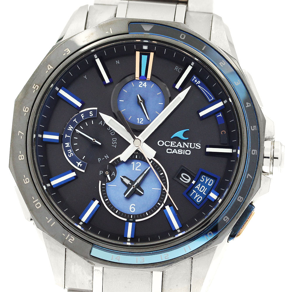 CASIO Oceanus OCW-G2000C-1AJF Limited to 1500 pieces worldwide Black / blue shell Dial Solar Powered Radio Men's Watch_896006