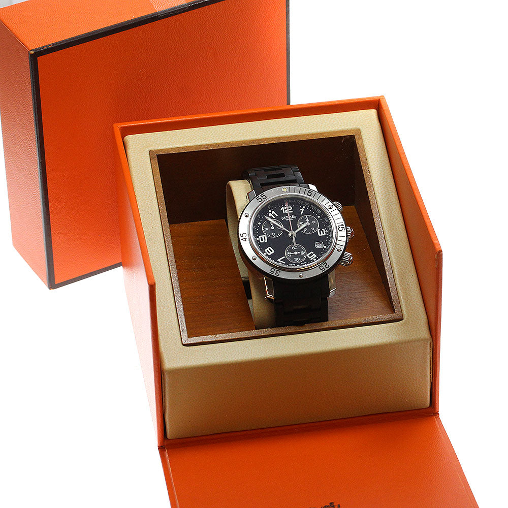 HERMES Clipper diver CL2.915 Chronograph Black Dial Quartz Men's Watch_896008