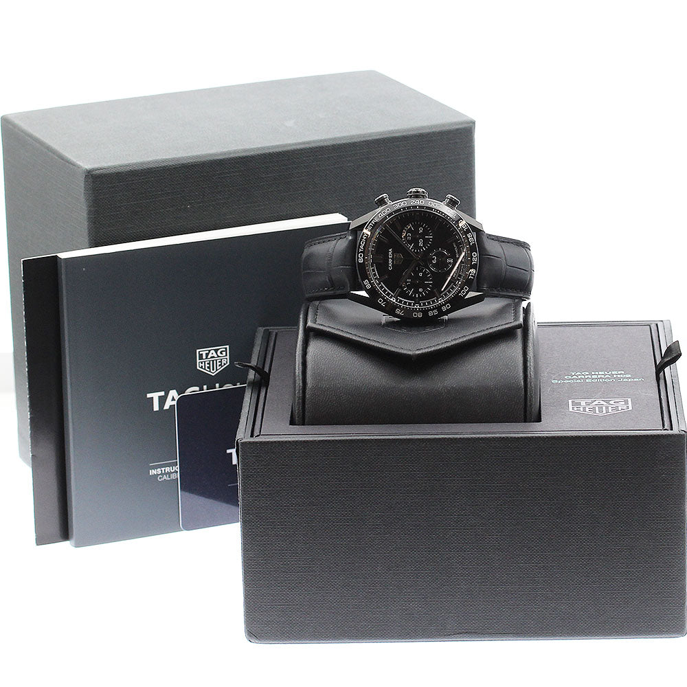 TAG HEUER Carrera Caliber Heuer 02 Japan Black Edition CBN2A1G Limited to 300 black Dial Automatic Men's Watch_896014