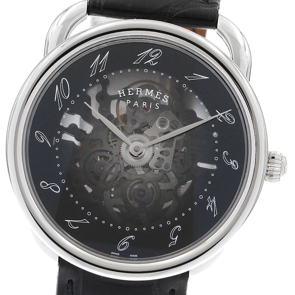 HERMES Arceau scalet AR2.710 Black / skeleton Dial Automatic Men's Watch_896019