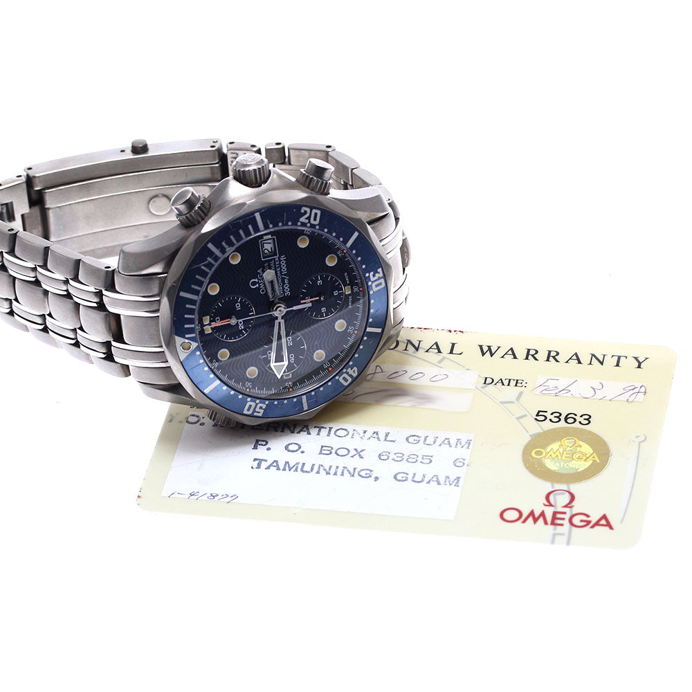 OMEGA Seamaster300 2298.80 Chronograph Navy Dial Automatic Men's Watch_896020