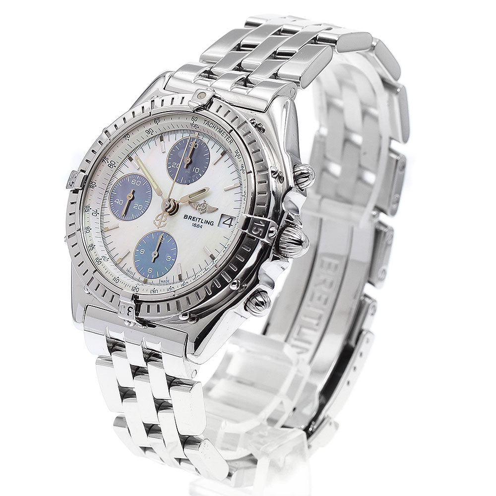 BREITLING Chronomat A13050.1 Chronograph shell dial white shell/blue shell Dial Automatic Men's Watch_896051