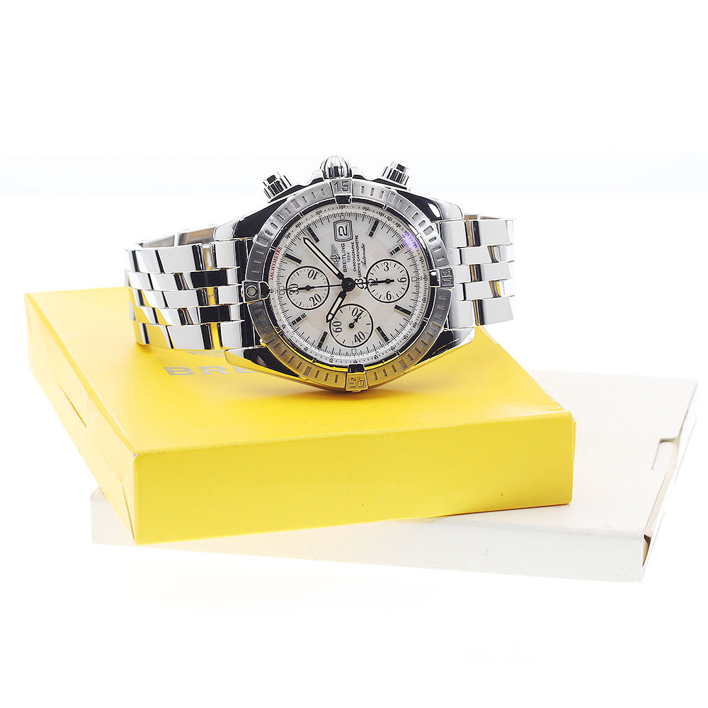 BREITLING Chronomat Evolution A13356 Chronograph Date White shell Dial Automatic Men's Watch_896068