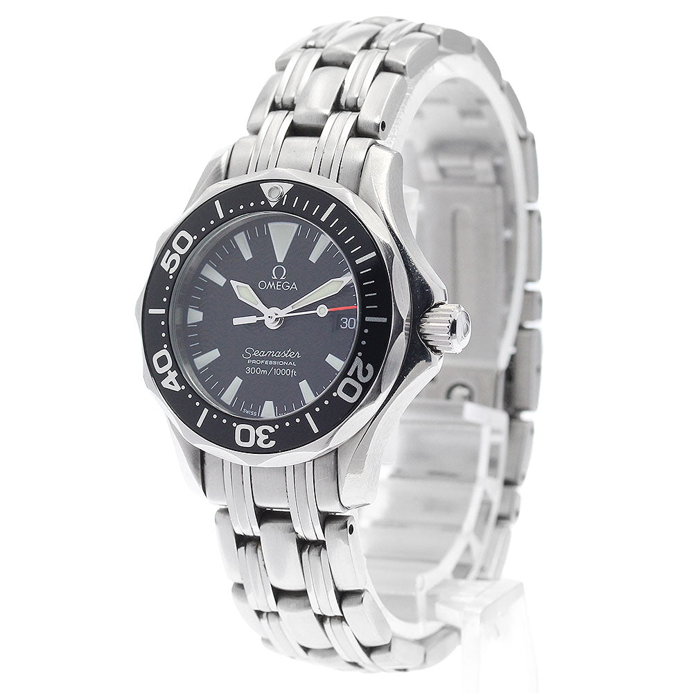 OMEGA Seamaster300 2282.50 Date black Dial Quartz Ladies Watch_896079