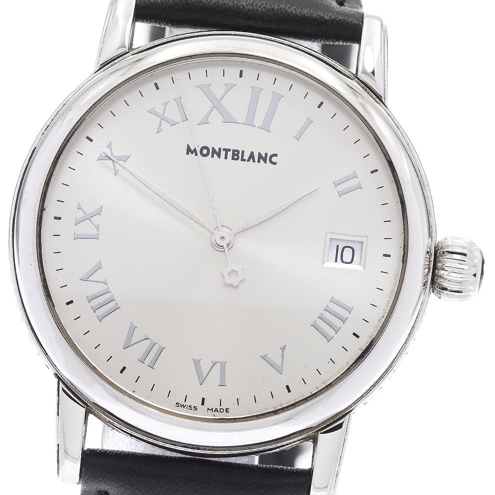 MONTBLANC Meisterstic 7042 Date Silver Dial Quartz Men's Watch_896082