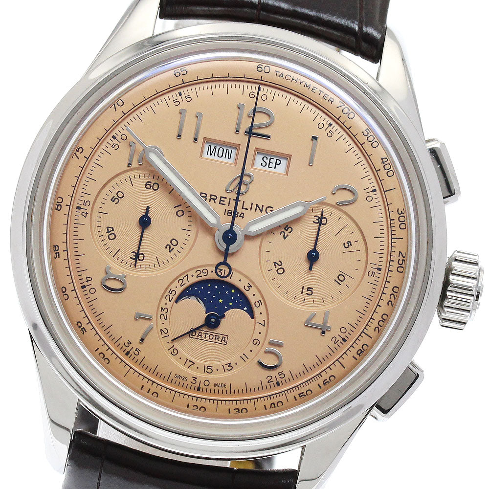 BREITLING Premier B25 Datra 42 AB2510 Triple calendar chronograph bronze Dial Automatic Men's Watch_896085