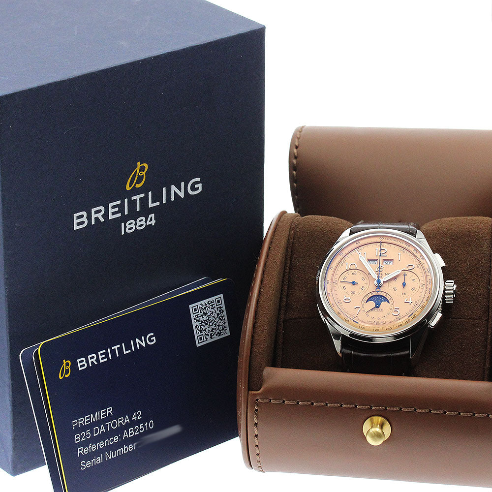BREITLING Premier B25 Datra 42 AB2510 Triple calendar chronograph bronze Dial Automatic Men's Watch_896085