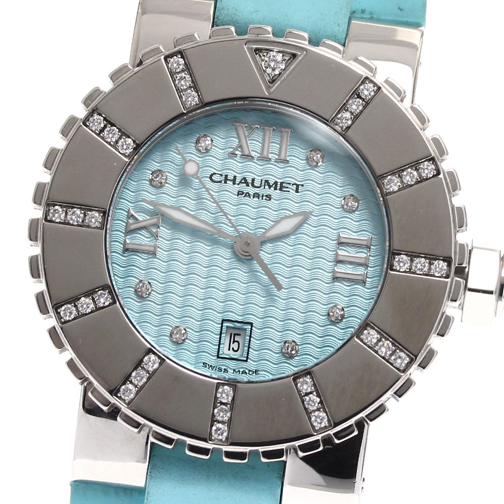 Chaumet Class one Date 8P diamond blue Dial Quartz Ladies Watch_896087