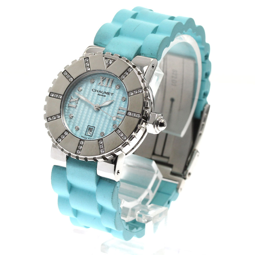 Chaumet Class one Date 8P diamond blue Dial Quartz Ladies Watch_896087