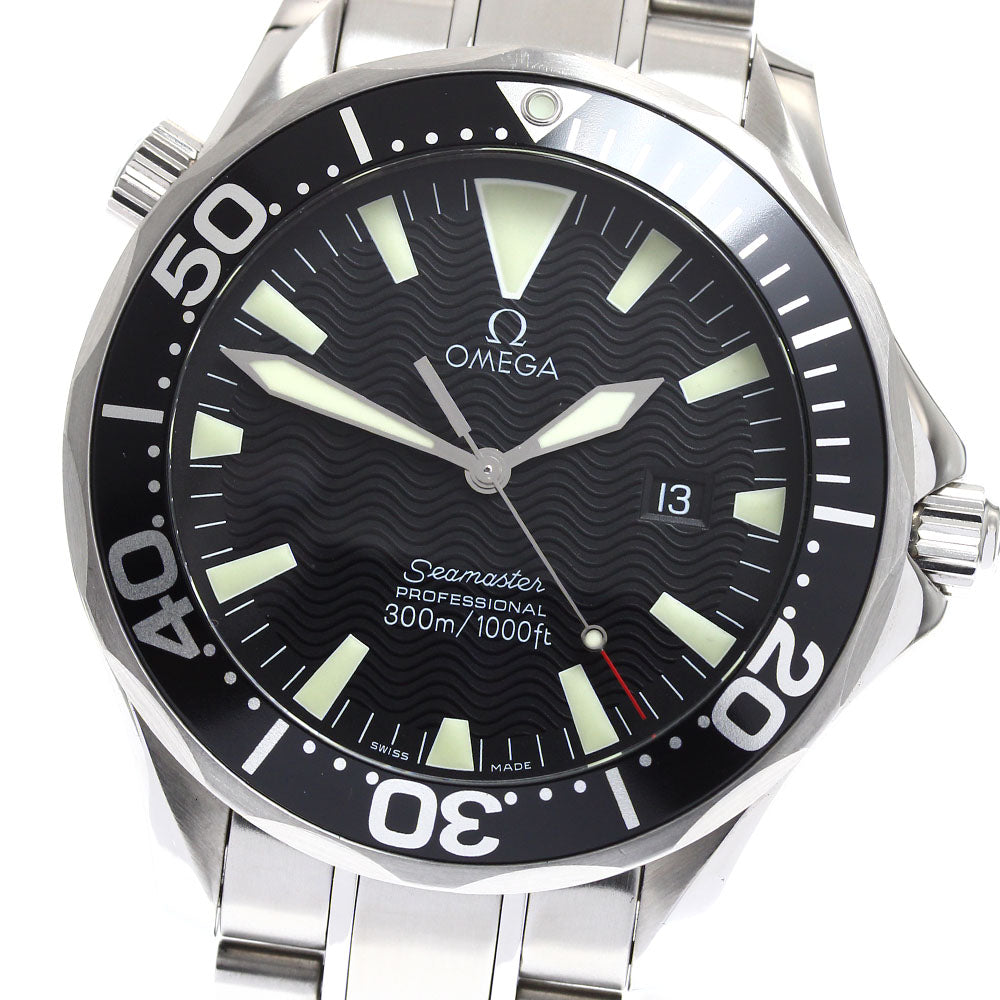 OMEGA Seamaster300 2264.50 Date black Dial Quartz Men's Watch_896095