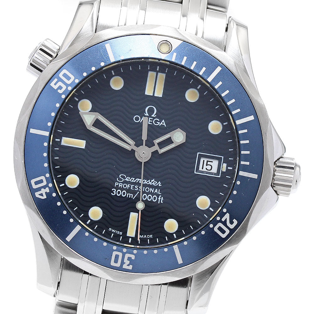 OMEGA Seamaster300 2561.80 Date Navy Dial Quartz Boy's Watch_896099