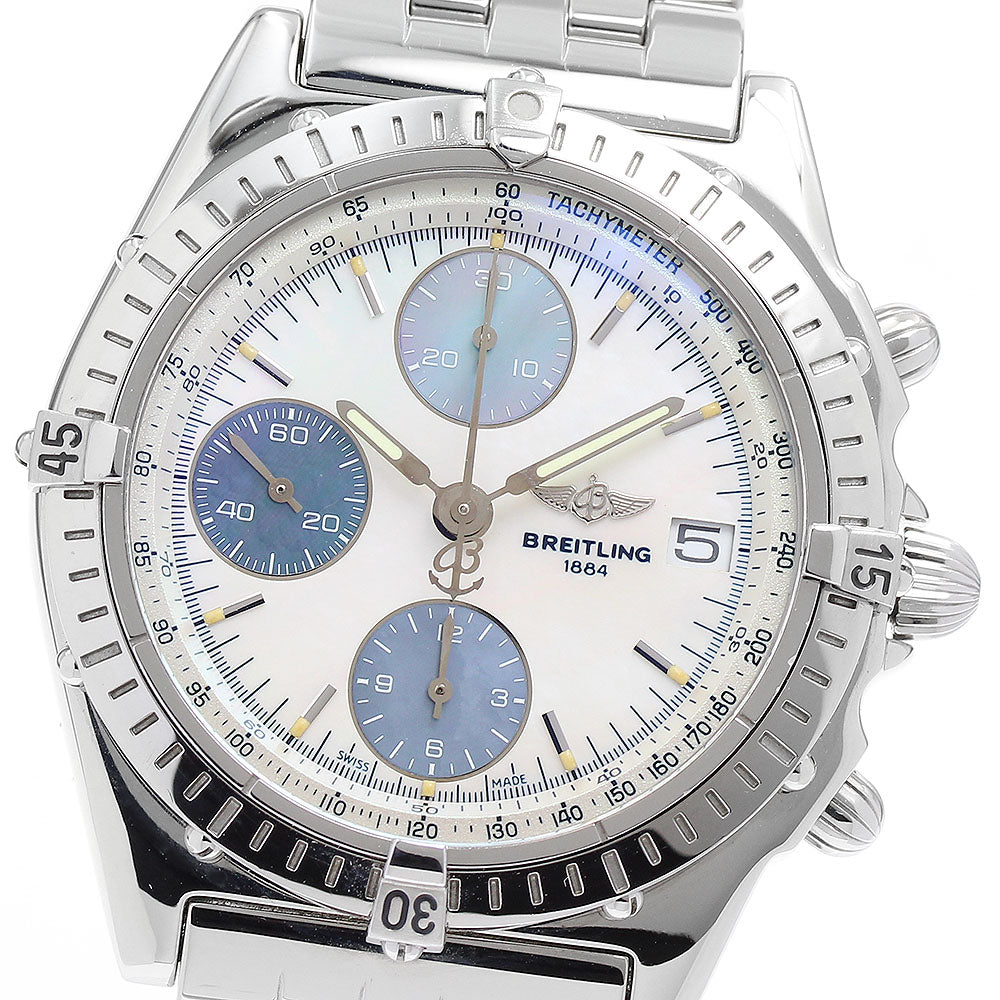 BREITLING Chronomat A13050.1 Date Chronograph white shell/blue shell Dial Automatic Men's Watch_896100