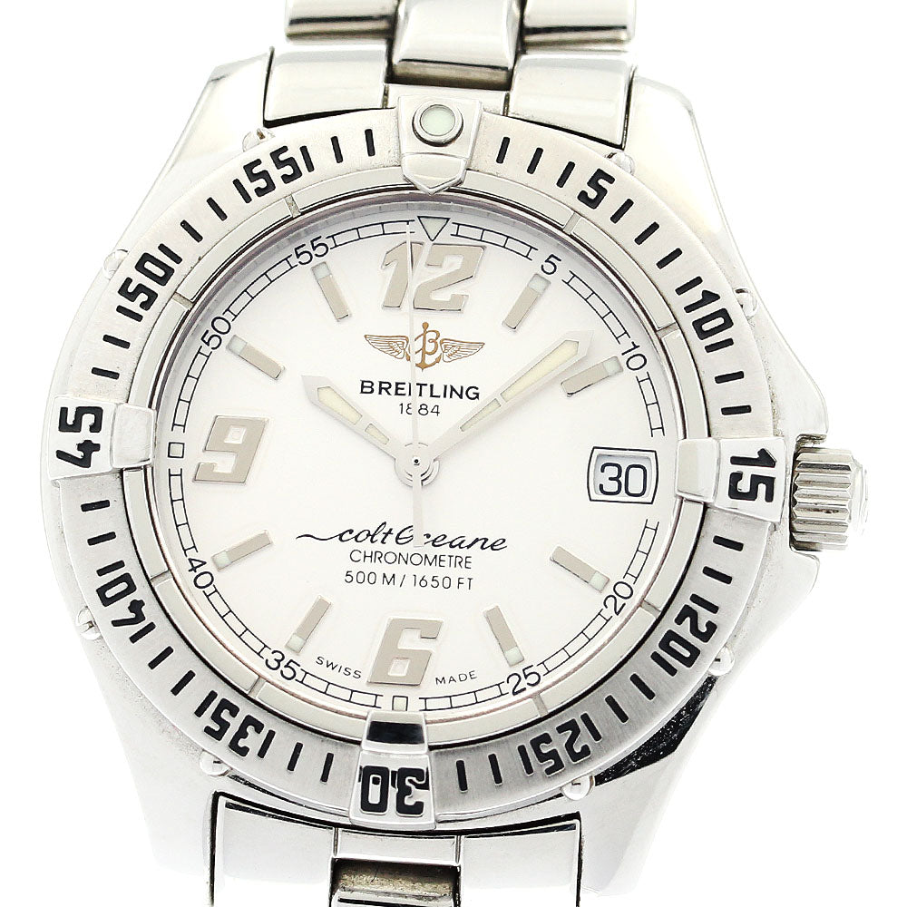 BREITLING Colt Ocean A57350 Date Silver Dial Quartz Ladies Watch_896108