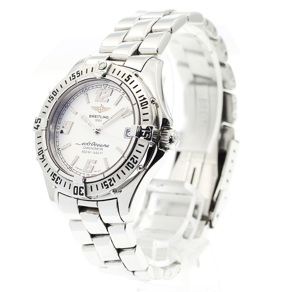 BREITLING Colt Ocean A57350 Date Silver Dial Quartz Ladies Watch_896108