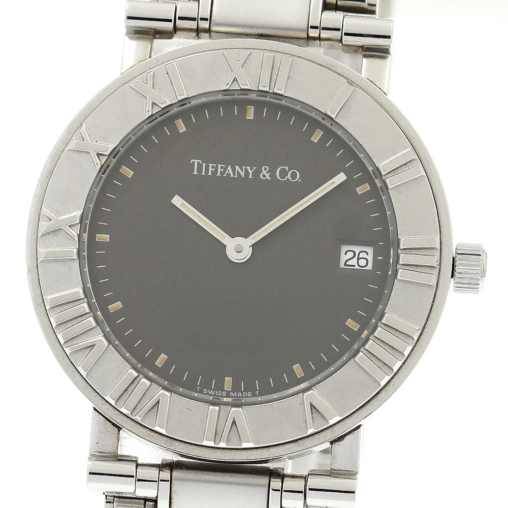 TIFFANY&Co. Atlas Date Gray Dial Quartz Boy's Watch_896125