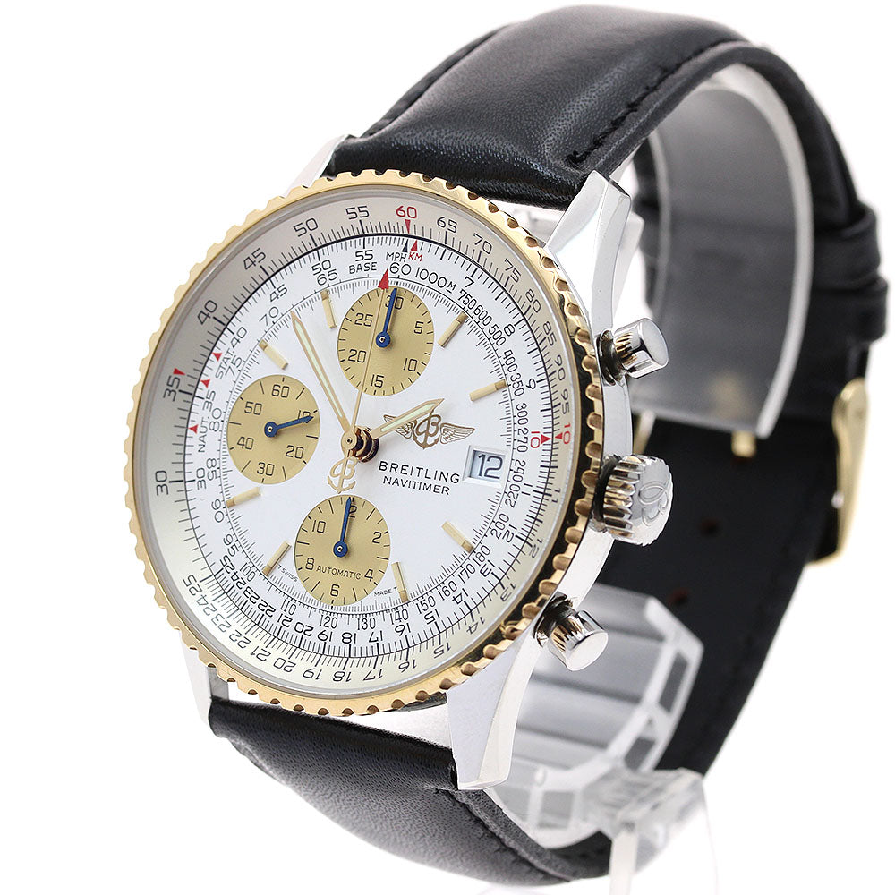 BREITLING Old Navitimer D13022 Chronograph K18YGBezel Silver Dial Automatic Men's Watch_896131