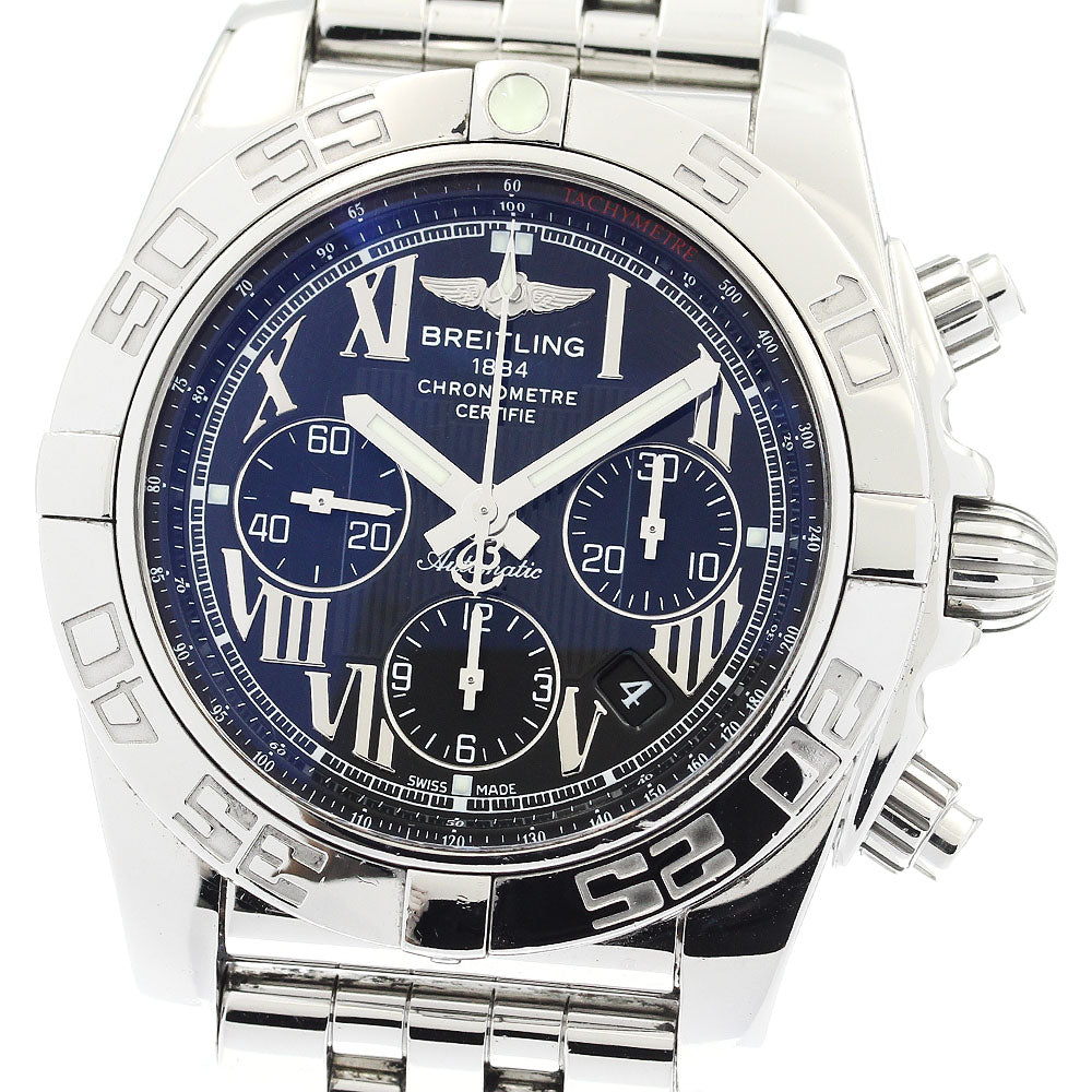 BREITLING Chronomat 44 AB0110 Date black Dial Automatic Men's Watch_896150